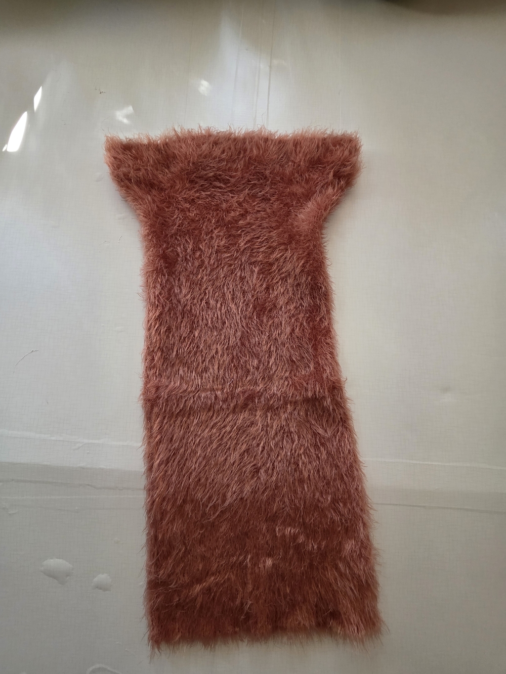Active USA Fuzzy Eyelash Knit Tube Dress Pink Small Y2K